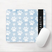 Hundepfähle, weiße Paws, blaue Wasserfarben, Ihr N Mousepad (Mit Mouse)
