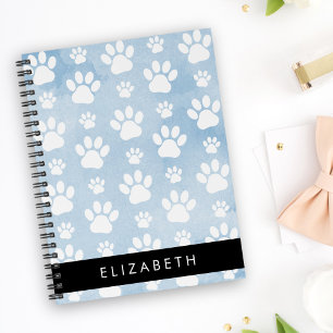 Hundepfähle, weiße Paws, blaue Wasserfarben, Ihr N Planer