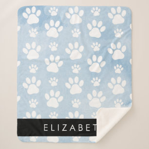 Hundepfähle, weiße Paws, blaue Wasserfarben, Ihr N Sherpadecke