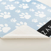 Hundepfähle, weiße Paws, blaue Wasserfarben, Ihr N Sherpadecke (3/4)