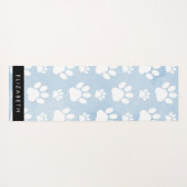 Hundepfähle, weiße Paws, blaue Wasserfarben, Ihr N Yogamatte (Rückseite (Horizontal))