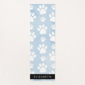 Hundepfähle, weiße Paws, blaue Wasserfarben, Ihr N Yogamatte (Vorderseite)