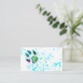 Hundepflaster drucken farbenfrohe Aquarellfarbe Visitenkarte (Stehend Vorderseite)