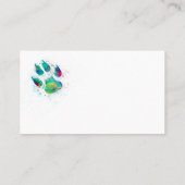 Hundepflaster drucken farbenfrohe Aquarellfarbe Visitenkarte (Rückseite)