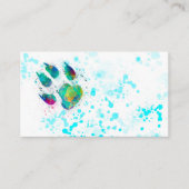 Hundepflaster drucken farbenfrohe Aquarellfarbe Visitenkarte (Vorderseite)