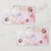 Hundepflaster druckt Aquarellfarbe Spritzer Visitenkarte (Vorne/Hinten)