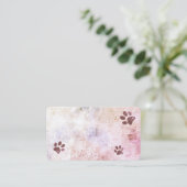 Hundepflaster druckt Aquarellfarbe Spritzer Visitenkarte (Stehend Vorderseite)