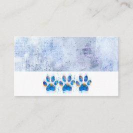 Hundepflaster druckt blau-weiße Aquarellbilder Visitenkarte