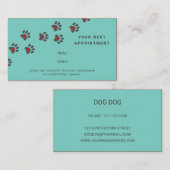 Hundepflaster, hellblaue Terminkarte Visitenkarte (Vorne/Hinten)