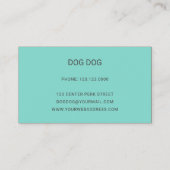 Hundepflaster, hellblaue Terminkarte Visitenkarte (Rückseite)