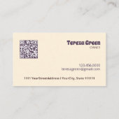 Hundepflege, die QR wachsen lässt Visitenkarte (Rückseite)