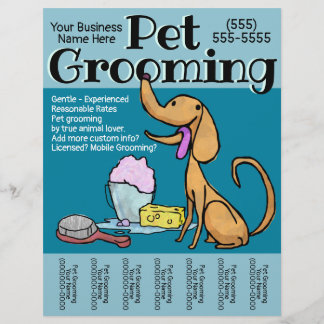 Hundepflege-Geschäft Hundeschneider Anpassbar Flyer