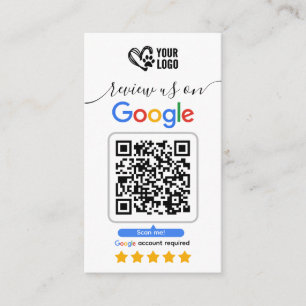 Hundepflege Google Bewertungsanfrage Karte QR-Code