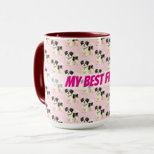 Hundepflege Personalisierte Moderne Kollektion Tasse (Vorderseite Links)