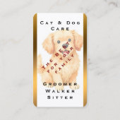 Hundepflege Personalized Luxus Moderne Kollektion Visitenkarte (Rückseite)