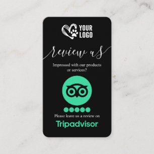 Hundepflege TripAdvisor Bewertungsanfrage QR-Code Visitenkarte