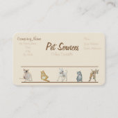 Hundepflege und Haustierpflege Visitenkarte (Vorderseite)