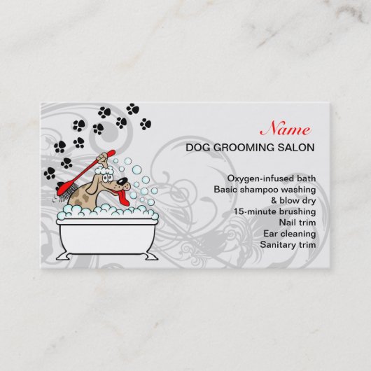 Hundepflegen Salon-Visitenkarte Visitenkarte (Vorderseite)