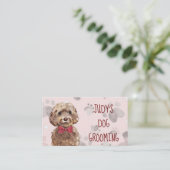 Hundepflegen Terminkarte (Stehend Vorderseite)