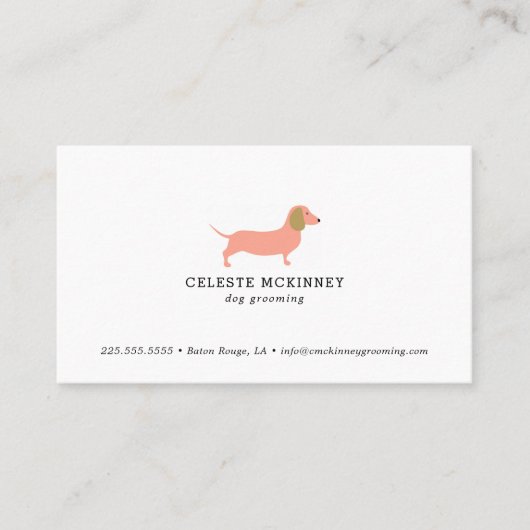 HundepflegenDackel-Geschäfts-Karte Visitenkarte (Vorderseite)