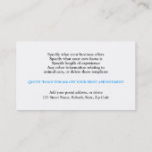 HundepflegenHaustierpflege PERSONIFIZIEREN Rabattkarte (Rückseite)