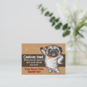 Hundepflegenhundegroomer-Hundewandererschablone Visitenkarte (Stehend Vorderseite)