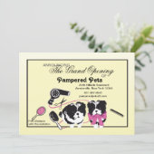 Hundepflegensalon-festliche Eröffnung Einladung (Stehend Vorderseite)