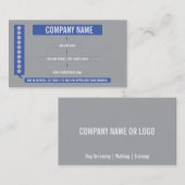 HundepflegenVisitenkarte-Lochkarte Treuekarte (Vorne/Hinten)