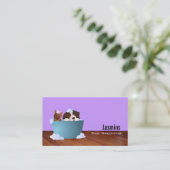 HundepflegenVisitenkarten - Farbe veränderbar Visitenkarte (Stehend Vorderseite)