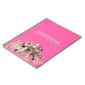 Hundepfleger Milchglas Neonpink Notizblock (Linke Seite)