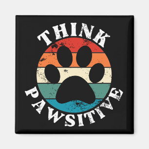 Hundepfote Denk Positiv Magnet