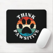 Hundepfote Denk Positiv Mousepad (Mit Mouse)