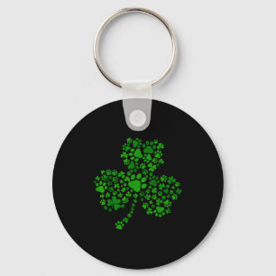 Hundepfote Kleeblatt St. Patrick Tag Hunde Liebhab Schlüsselanhänger