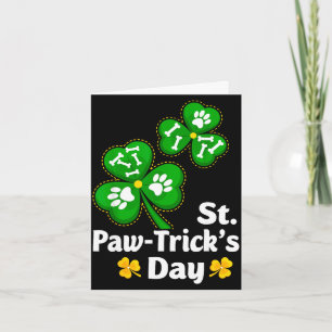 Hundepfote Kleeblatt St. Patricks Tag Hunde Liebha Karte