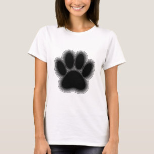 Hundepfote mit Umrandungen T-Shirt