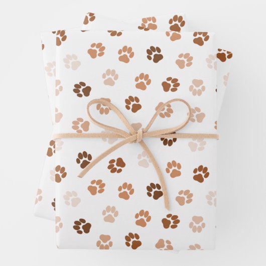 Hundepfoten Geschenkpapier Set (Beispiel)
