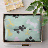 Hundepfoten-Knochen-Muster Seidenpapier (Geschenk)