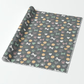 Hundepfoten-Muster Geschenkpapier (Ungerollt)
