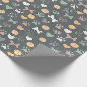 Hundepfoten-Muster Geschenkpapier (Ecke)