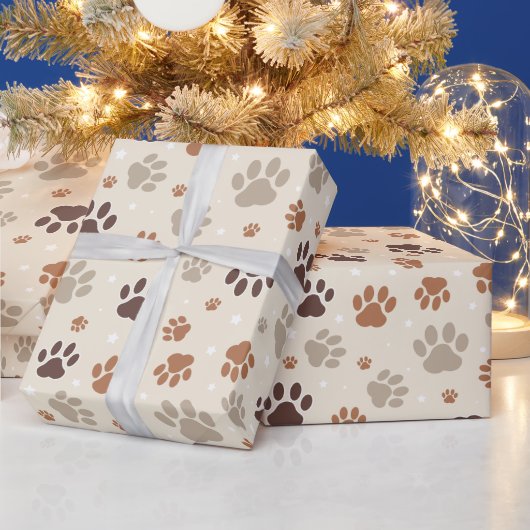 Hundepfoten-Muster-Geschenkpapier Geschenkpapier (Feiertage)