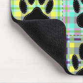Hundepfoten-Muster-Quilt Mousepad (Ecke)