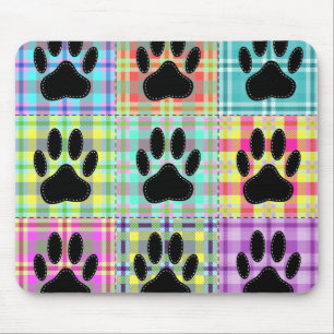 Hundepfoten-Muster-Quilt Mousepad