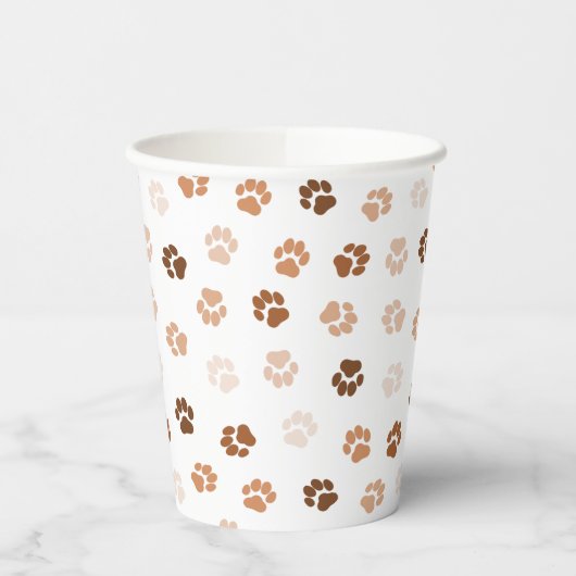 Hundepfoten Pappbecher (Links)