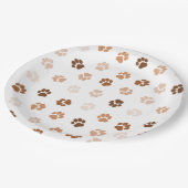 Hundepfoten Pappteller (Schrägansicht)