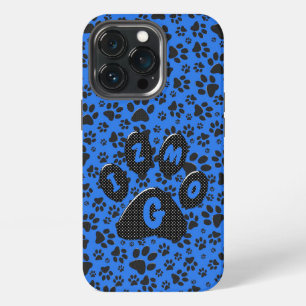 Hundepfoten Schwarz & Weiß Polka-Punkt auf Technik iPhone 13 Pro Hülle