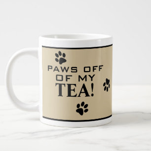 Hundepfoten-Typografie-Teeliebhaber individuelle S Jumbo-Tasse