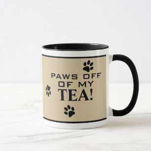 Hundepfoten-Typografie-Teeliebhaber-Spezialität Tasse