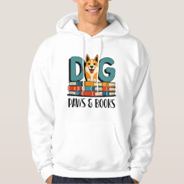 Hundepfoten und Bücher Design Hoodie