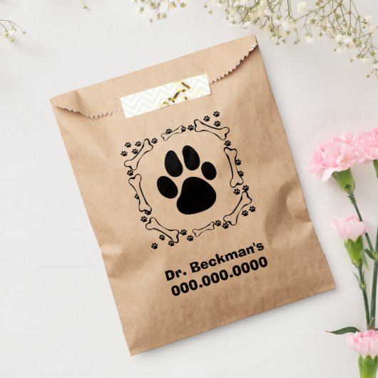 Hundepfoten und Hundeknochen Geschenktütchen (Versiegelt)