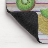 Hundepfoten und Kiwi-Mauspad Mousepad (Ecke)